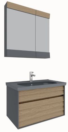 Baza MDF cu lavoar Aden 80 cm, antracit