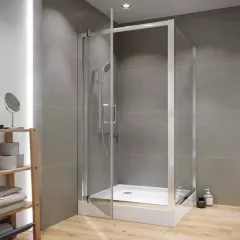 Cabine simple - Cabina de dus, Cersanit IVA S166-001, dimensiune 90 x 90 x 185 cm, olint.ro