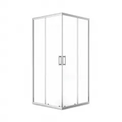 Cabina de dus patrata BRESSO JKB 086K, 80 x 80 x 185 cm, sticla transparenta