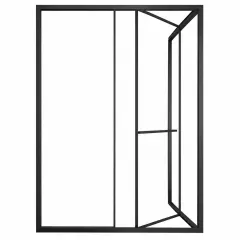 Cabina de dus SS725, sticla securizata, clara de 8 mm, dimensiuni 100 x 100 x 200 cm
