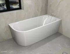 Cada freestanding PORTO, 170 x 75 cm, acryl, montaj dreapta
