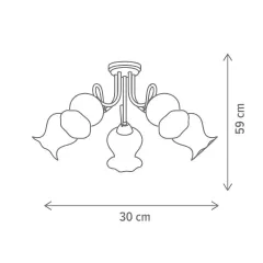 Candelabru Columbine 5, 5 x E27, Klausen KL1050004