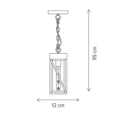 Interior - Candelabru de exterior, Helena 7, 1 x E27, culoare neagra, Klausen KL137005, olint.ro