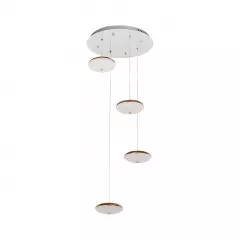 Candelabru LED NEMESIS 4, KL6706, 60W, 4000K, roz auriu, crom