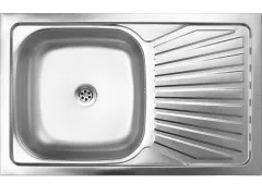 Chiuveta inox Kuchinox SK2 211T, 80x50 cm, reversibila, sifon inclus