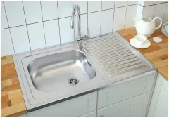 Chiuveta inox Kuchinox SK2 211T, 80x50 cm, reversibila, sifon inclus
