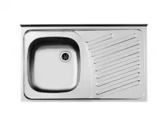 Chiuvete bucatarie - Chiuveta pentru bucatarie, din inox, Compact 10, dimensiune 80 x 50 x 14,8 cm, varianta stanga, olint.ro