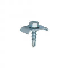 Clema zincata 20 x 30 mm cu surub autoforant 6,3 x 25 mm