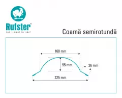 Coame pentru tigla Rufster Premium 0,5 mm grosime 7016 MS gri-antracit mat structurat