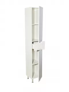 Coloana baie MDF Seria 033, 180 cm inaltime, balamale soft-close, alb