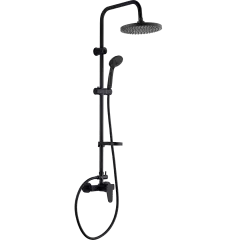 Coloana de dus, cu baterie de dus, Intra PKI 70OB, culoare neagra