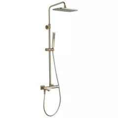 Coloana de dus cu baterie Laveo Tores PLT G0KB, anticalcar, auriu