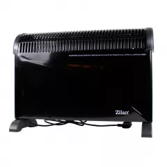 Convector electric ZLN6843, putere 2000 W, 3 trepte de putere, termostat reglabil, negru