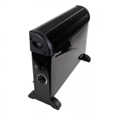 Convector electric ZLN6843, putere 2000 W, 3 trepte de putere, termostat reglabil, negru