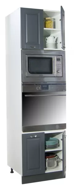 Corp inalt bucatarie MDF Square, 60 cm, antracit