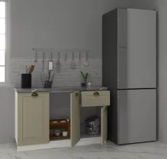 Corpuri de bucatarie - Corp inferior bucatarie MDF Square, 120 cm, cu sertar, fag, olint.ro