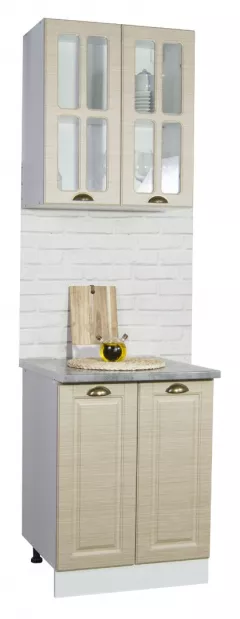 Corpuri de bucatarie - Corp inferior bucatarie MDF Square, 60 cm, 2 usi, fag, olint.ro