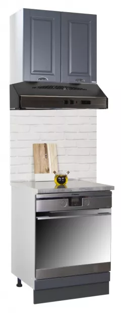 Corpuri de bucatarie - Corp inferior bucatarie MDF Square, 60 cm, cuptor, antracit, olint.ro