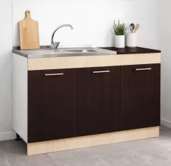 Corpuri de bucatarie - Corp inferior bucatarie PAL Sarona, 120 cm, wenge/fag, olint.ro