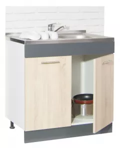 Corpuri de bucatarie - Corp inferior chiuveta bucatarie PAL Sarona, 80 cm, sonoma/antracit, olint.ro