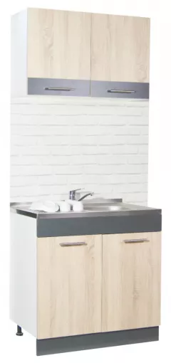 Corp inferior chiuveta bucatarie PAL Sarona, 80 cm, sonoma/antracit