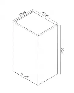 Corp suspendat bucatarie PAL Sarona, 40 cm, sonoma/antracit