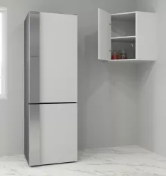 Corp suspendat colt bucatarie MDF Square, 60 cm, alb rustic