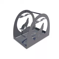 Cos Deco1 pentru lemne, debitat laser, model M004.003 LXX