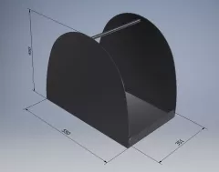 Cos Deco1 pentru lemne, debitat laser, model M004.003 LXX