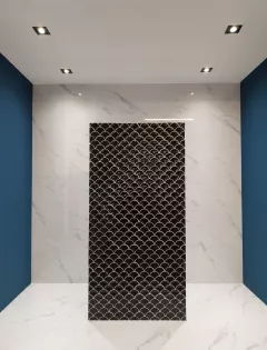 Decor faianta Black Scale Mosaic, dimensiune 31,5 x 30 cm