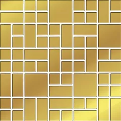 Decor faianta Gold Glass Mosaic, dimensiune 25 x 25 cm