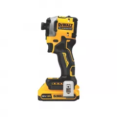 DeWalt masina de insurubat, compacta, cu impact, motor fara perii, tensiune 18V, model DCF850D2T-QW cu doi acumulatori de 2 Ah