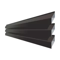 Element jaluzea dubla, Rufster, pentru gard, finisaj mat structurat, culoare maro-grafit RAL 8019 MS, lungime variabila, grosime 0.5 mm