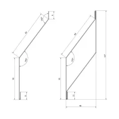 Element jaluzea dubla, Rufster, pentru gard, finisaj mat structurat, culoare maro-grafit RAL 8019 MS, lungime variabila, grosime 0.5 mm