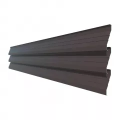 Element jaluzea gard Rufster ZT125, grosime tabla 0,60 mm, RAL 8019 MS, maro-grafit mat structurat, lungime variabila, vopsit pe ambele fete