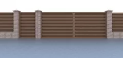 Element jaluzea pentru gard, Rufster, grosime 0,45 mm, finisaj Stejar Dark, lungime variabila