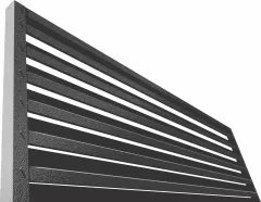 Element jaluzea pentru gard, Rufster, grosime 0,50 mm, finisaj 9005MS negru, lungime variabila