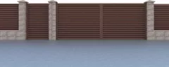 Element jaluzea pentru gard, Rufster, grosime 0,50 mm, finisaj 8017MS maro, lungime variabila