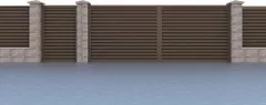 Element jaluzea pentru gard, Rufster, grosime 0,50 mm, finisaj 8019MS maro-grafit, lungime variabila