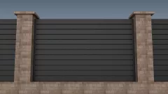 Element orizontal Rufster 0120, pentru gard, grosime 0,60 mm, finisaj negru, RAL 9005 MS M2P3, lungime variabila, vopsit pe ambele parti