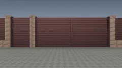 Element orizontal Rufster, pentru gard, grosime 0,50 mm, finisaj maro, RAL 8017 MS, Lungime variabila