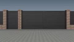 Element orizontal Rufster, pentru gard, grosime 0,50 mm, finisaj negru, RAL 9005 MS, lungime variabila