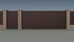 Element orizontal Rufster, pentru gard, grosime 0.45 mm, finisaj maro-grafit RAL 8019 MS M2P3, lungime variabila, vopsita pe ambele parti
