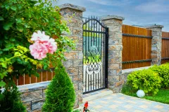 Element pentru stalp, model Gardeo SYMM 81, culoare gri, portocaliu, antracit
