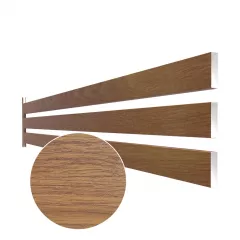 Element orizontal - Element rectangular pentru gard, Rufster, dimensiune 80x20 mm, grosime 0.50 mm, finisaj texturat, culoare stejar auriu, lungime variabila, olint.ro