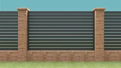 Element rectangular pentru gard, Rufster, dimensiune 80x20 mm, grosime 0.60 mm, culoare Ardesia, finisaj texturat, lungime variabila