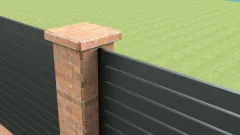 Element rectangular pentru gard, Rufster, dimensiune 80x20 mm, grosime 0.60 mm, culoare Ardesia, finisaj texturat, lungime variabila