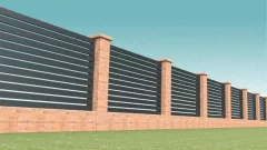 Element rectangular pentru gard, Rufster, dimensiune 80x20 mm, grosime 0.60 mm, culoare Ardesia, finisaj texturat, lungime variabila