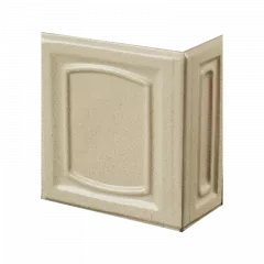 Element teracota colt medalion (mare) model Ecaterina culoare crem efect pentru constructie sobe de incalzit