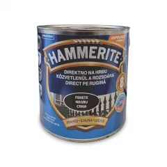 Email Hammerite pentru metal, culoare neagra, finisaj lucios, ambalare 2.5 L